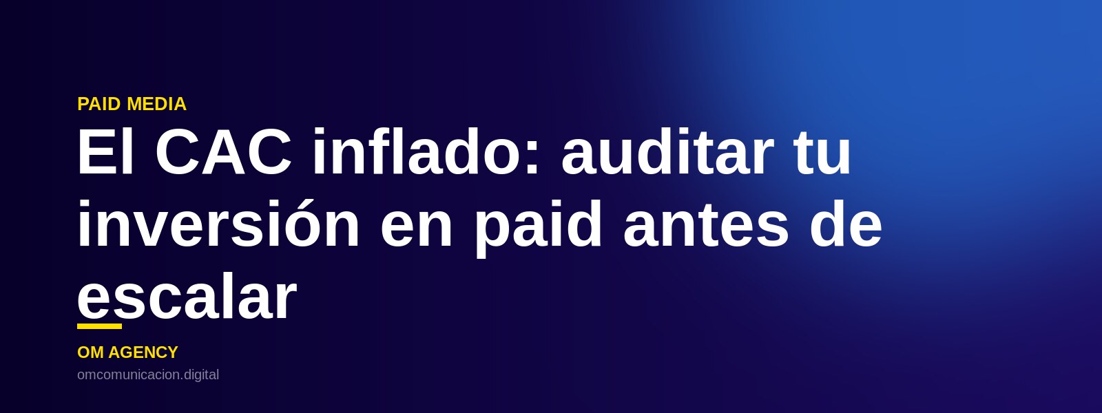 Tablero de control de campañas de paid media con métricas de costo de adquisición de clientes
